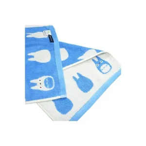New Mini Serviette Silhouette Totoro Bleu 33x36 cm - Mon Voisin Totoro Linge De Maison