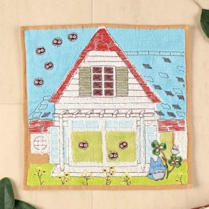 Fashion Mini serviette Totoro & Maison de Kusakabe 25x25 cm - Mon VoisinTotor Linge De Maison