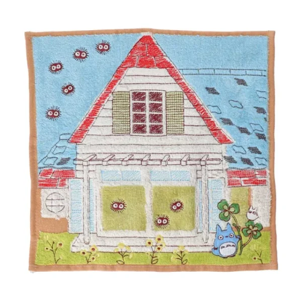 Fashion Mini serviette Totoro & Maison de Kusakabe 25x25 cm - Mon VoisinTotor Linge De Maison