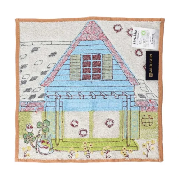 Fashion Mini serviette Totoro & Maison de Kusakabe 25x25 cm - Mon VoisinTotor Linge De Maison