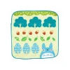 New Mini Serviette Totoro Bleu Arbres et Noisettes 25x25 cm - Mon voisin Linge De Maison