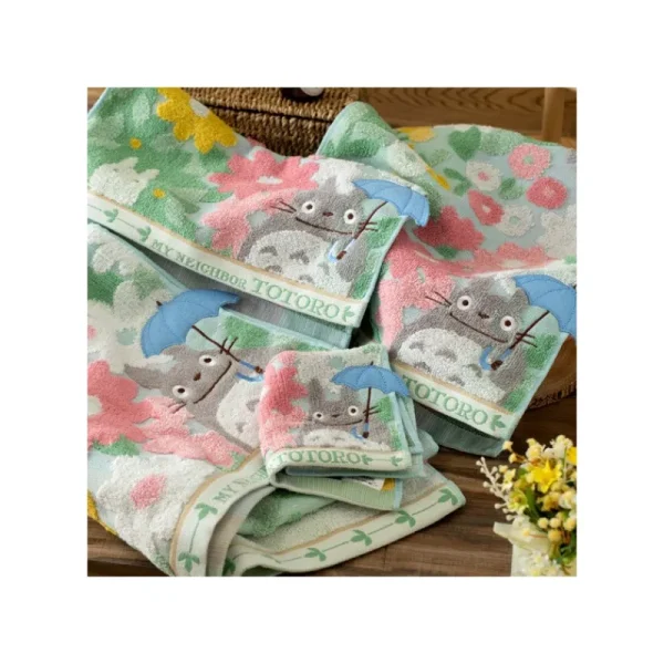 Fashion Mini Serviette Totoro Champs de Fleurs 25x25 cm - Mon Voisin Totoro Linge De Maison