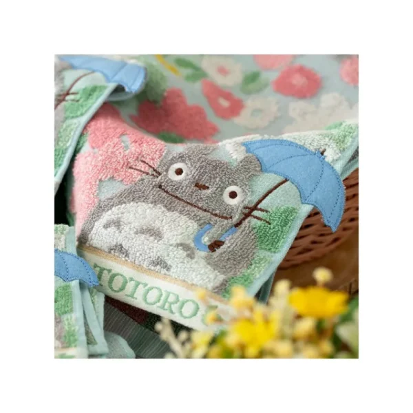 Fashion Mini Serviette Totoro Champs de Fleurs 25x25 cm - Mon Voisin Totoro Linge De Maison