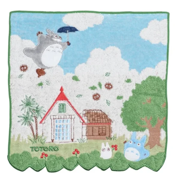 Hot Mini Serviette Totoro dans le ciel 25x25 cm - Mon Voisin Totoro Linge De Maison