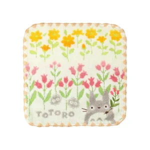 Clearance Mini Serviette Totoro Fleurs Sauvages 25x25 cm - Mon Voisin Totoro Linge De Maison