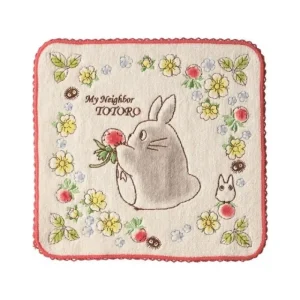 Fashion Mini Serviette Totoro Fraises 25x25 cm - Mon Voisin Totoro Linge De Maison