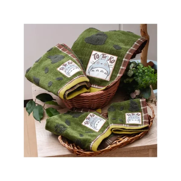 Best Sale Mini Serviette Vert Automne 25x25 cm - Mon Voisin Totoro Linge De Maison