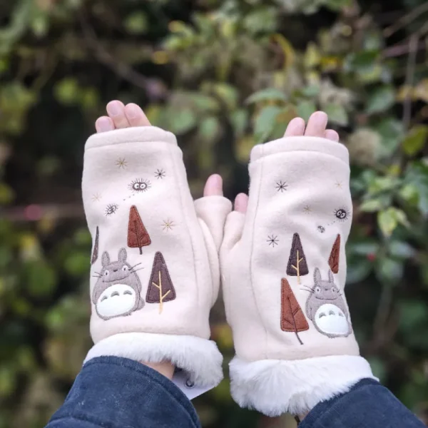 Online Mitaines Totoro sapins - Mon Voisin Totoro Textile