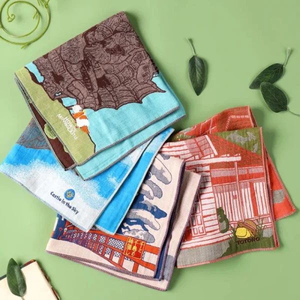 Store Mouchoir Imabari Palais d’Arubaya 40x40 cm - Le Voyage de Chihiro Textile