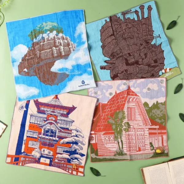 Store Mouchoir Imabari Palais d’Arubaya 40x40 cm - Le Voyage de Chihiro Textile
