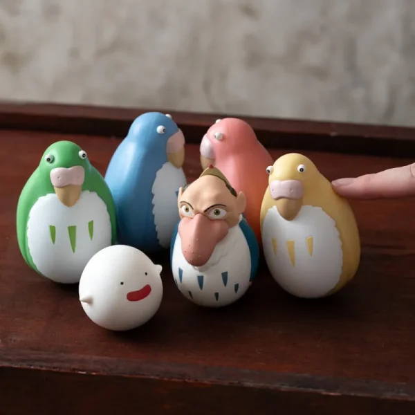 Shop Pack 2 Figurines Roly-poly Perruches Bleu & Vert - Le Garçon et le Héron Jouets