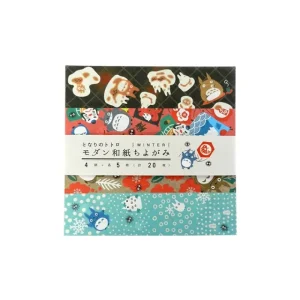Clearance Papier Chiyogami Hiver - Mon Voisin Totoro Cartes Postales Et Papier À Lettres