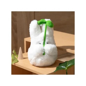 Shop Peluche Nakayoshi Totoro Blanc avec feuille - Mon Voisin Totoro Peluches Nakayoshi
