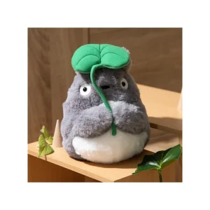 Discount Peluche Nakayoshi Totoro Gris avec feuille - Mon Voisin Totoro Peluches Nakayoshi