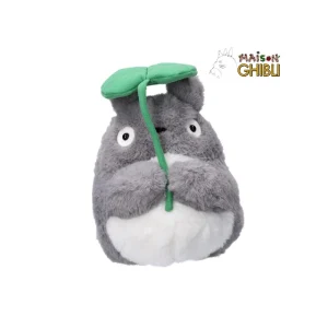 Discount Peluche Nakayoshi Totoro Gris avec feuille - Mon Voisin Totoro Peluches Nakayoshi