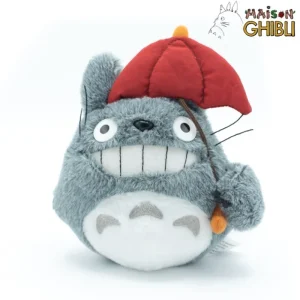 Sale Peluche Totoro Avec Parapluie Rouge - Mon Voisin Totoro Peluches Classiques