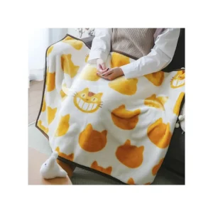 Sale Plaid Silhouette Chatbus 70x100 cm - Mon Voisin Totoro Linge De Maison