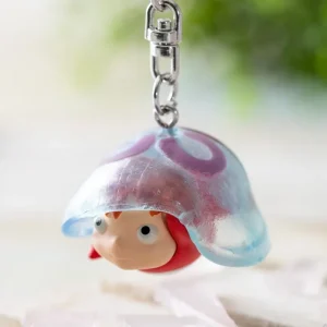 New Porte-clés 3D Ponyo et méduse - Ponyo sur la falaise Porte-Clés