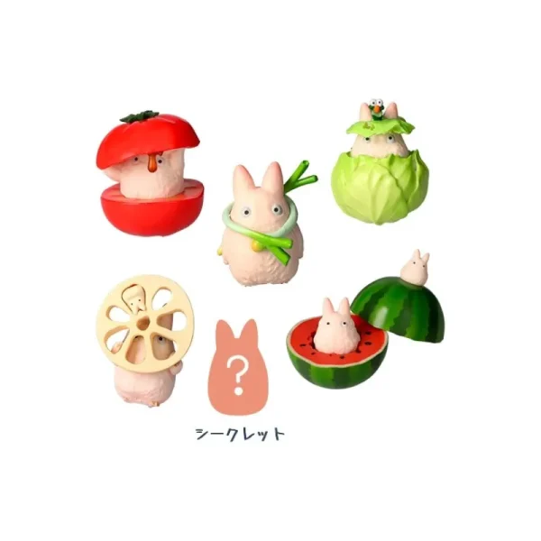 Hot Pose Coll Assort 6 figurines Totoro Blanc Légumes - Mon Voisin Totoro Figurines