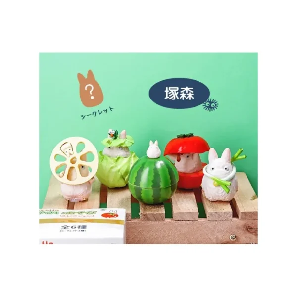 Hot Pose Coll Assort 6 figurines Totoro Blanc Légumes - Mon Voisin Totoro Figurines