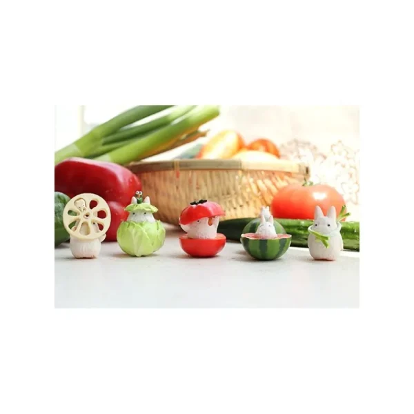 Hot Pose Coll Assort 6 figurines Totoro Blanc Légumes - Mon Voisin Totoro Figurines