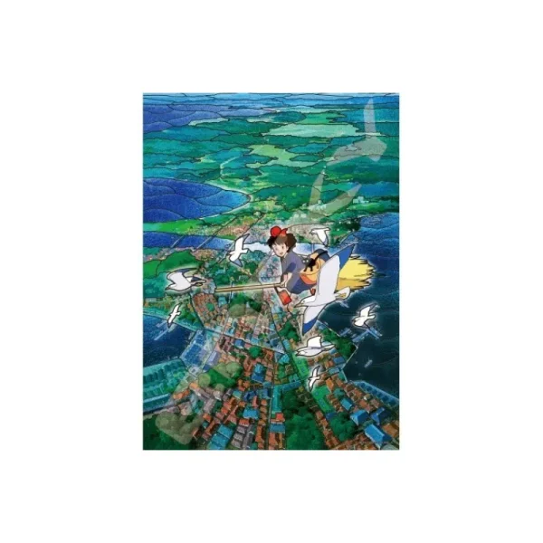 New Puzzle Vitrail 500P Ciel de Koriko - Kiki la petite sorcière Puzzle