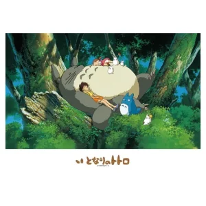 New Puzzle Vitrail 500P Une sieste avec Totoro - Mon Voisin Totoro Puzzle