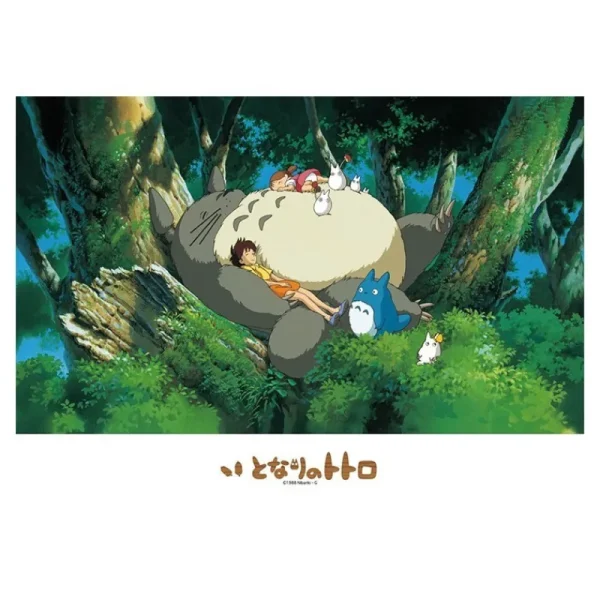 New Puzzle Vitrail 500P Une sieste avec Totoro - Mon Voisin Totoro Puzzle