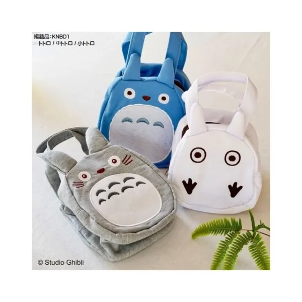 Shop Sac à Lunch Totoro Blanc Tissu - Mon Voisin Totoro Cuisine Et Table