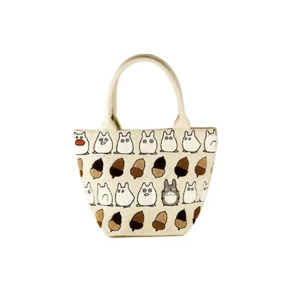 New Sac Brode Beige Totoro Noisettes - Mon Voisin Totoro Sacs