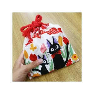 Discount Sacoche à cordon Jiji et Chaton 20 x 19 cm - Kiki la petite sorcière Sacs