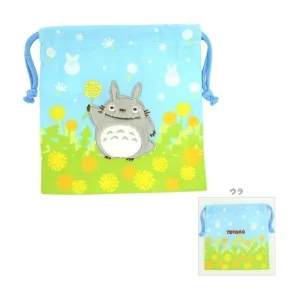 New Sacoche à cordon Totoro Fleurs 20 x 19 cm - Mon Voisin Totoro Sacs