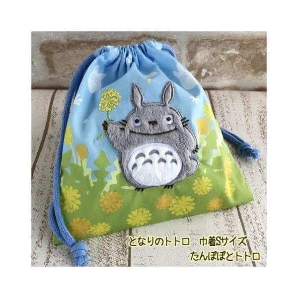 New Sacoche à cordon Totoro Fleurs 20 x 19 cm - Mon Voisin Totoro Sacs