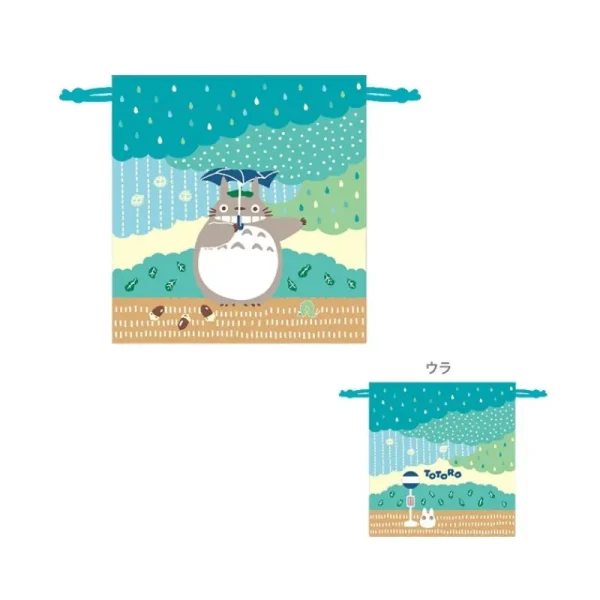 Store Sacoche à cordon Totoro sous la pluie 20 x 19 cm - Mon Voisin Totoro Sacs