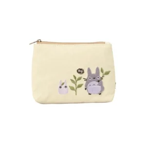 Outlet Sacoche Totoro Gris et Blanc Prairie 11 x 15 cm - Mon Voisin Totoro Sacs
