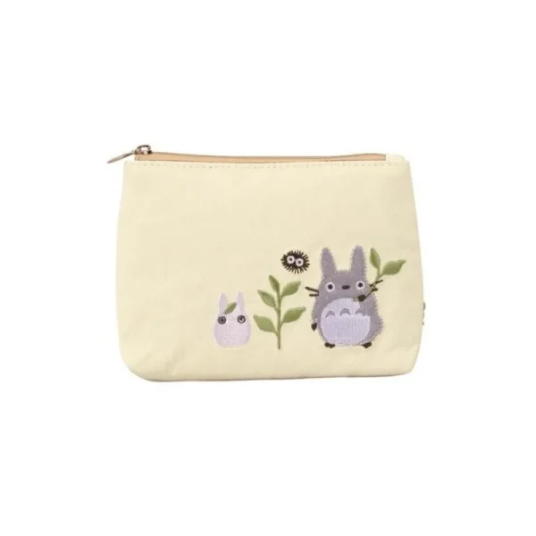 Outlet Sacoche Totoro Gris et Blanc Prairie 11 x 15 cm - Mon Voisin Totoro Sacs