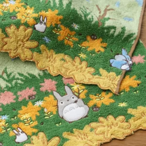 Best Serviette Course Totoro bleu & blanc 34x80 cm - Mon Voisin Totoro Linge De Maison