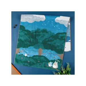 Outlet Serviette de bain Sous la lune 60 x 120 cm - Mon Voisin Totoro Linge De Maison