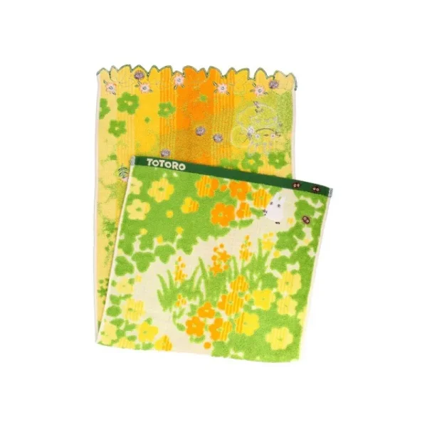 New Serviette Fleurs Jaunes 34x80cm - Mon voisin Totoro Linge De Maison