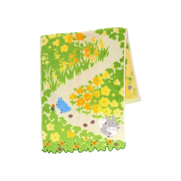 New Serviette Fleurs Jaunes 34x80cm - Mon voisin Totoro Linge De Maison