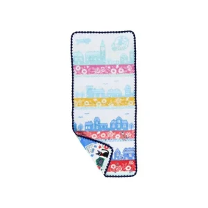 Best Sale Serviette Rues de Paris 34x80 cm - Kiki la petite sorcière Linge De Maison