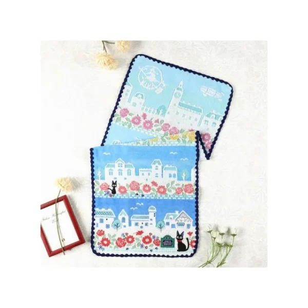Best Sale Serviette Rues de Paris 34x80 cm - Kiki la petite sorcière Linge De Maison