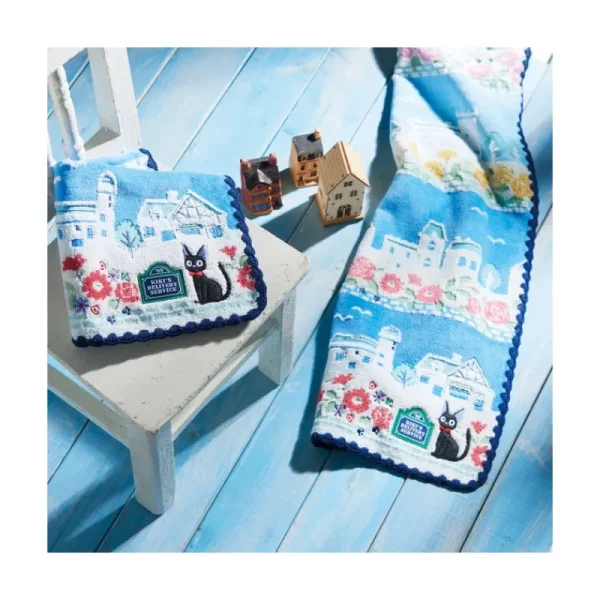 Best Sale Serviette Rues de Paris 34x80 cm - Kiki la petite sorcière Linge De Maison