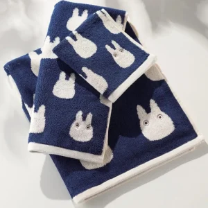 Discount Serviette Silhouette Totoro Blanc 33x80 cm - Mon Voisin Totoro Linge De Maison