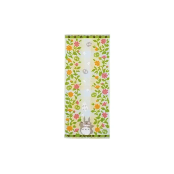 Online Serviette Totoro Jardin de fleurs 34x80 cm - Mon Voisin Totoro Linge De Maison