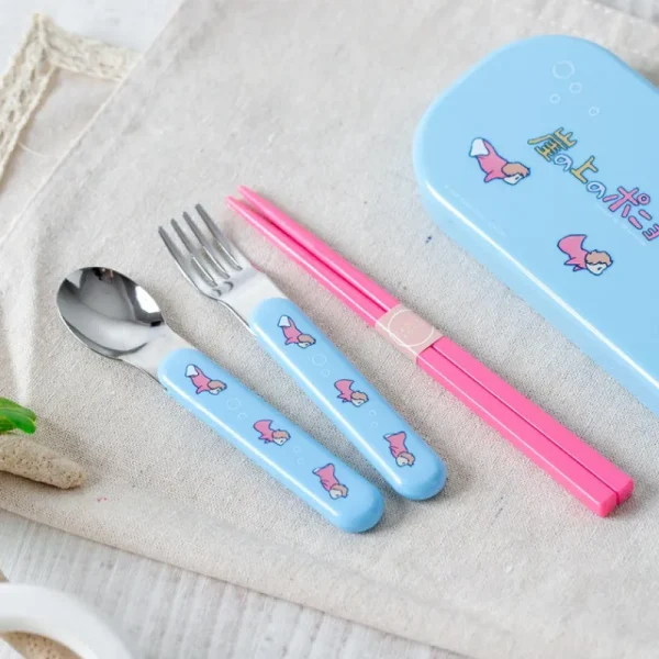 Sale Set Baguettes Cuillère Fourchette Ponyo dans la mer - Ponyo sur la fa Cuisine Et Table