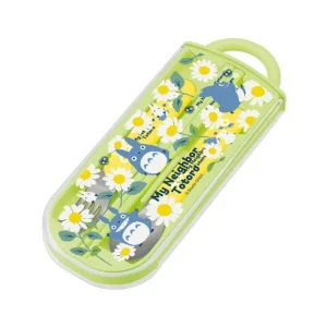 Shop Set Baguettes Cuillère Fourchette Totoro Bleu Marguerites - Mon Voisi Cuisine Et Table