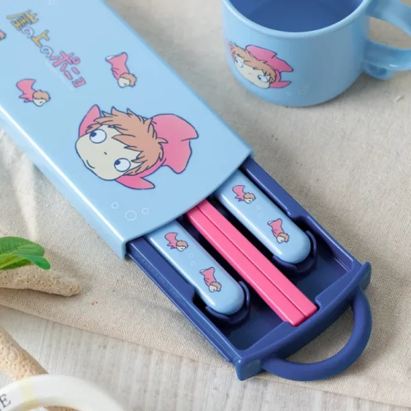 Sale Set Baguettes Cuillère Fourchette Ponyo dans la mer - Ponyo sur la fa Cuisine Et Table