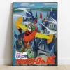 New Tableau 01 - Lupin dans un avion - Le Château de Cagliostro Décoration Murale