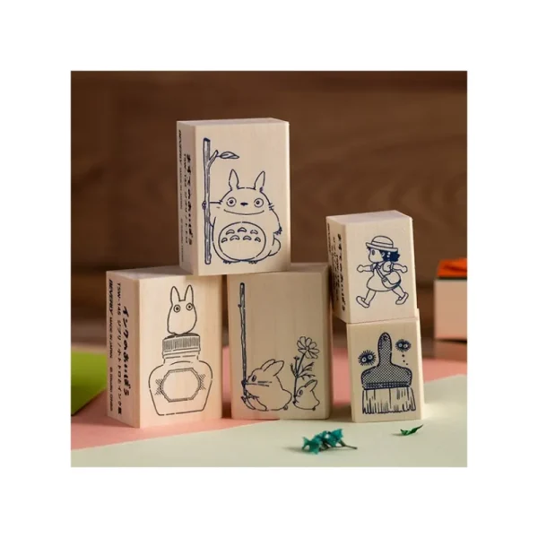 Store Tampon en bois Totoro Blanc & Bouteille d'encre - Mon Voisin Totoro Petit Matériel